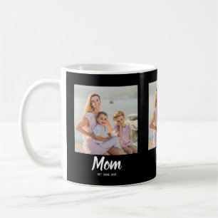 Caneca De Café Mãe Estabeleceu Roteiro Moderno Preto 3 Foto