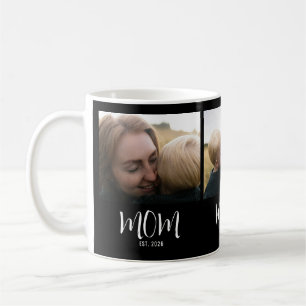 Caneca De Café Mãe Estabeleceu Roteiro Moderno Preto 3 Foto