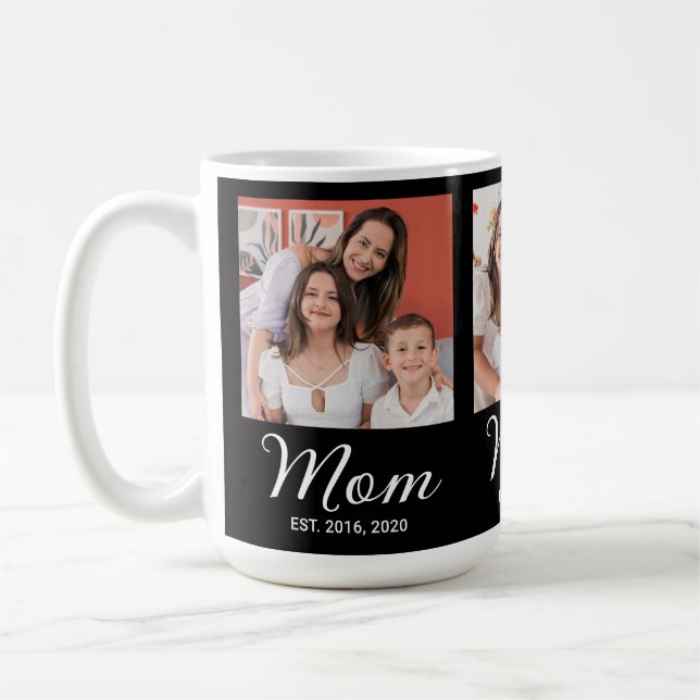 Caneca De Café Mãe Estabeleceu Roteiro Preto 3 Foto  (Esquerda)