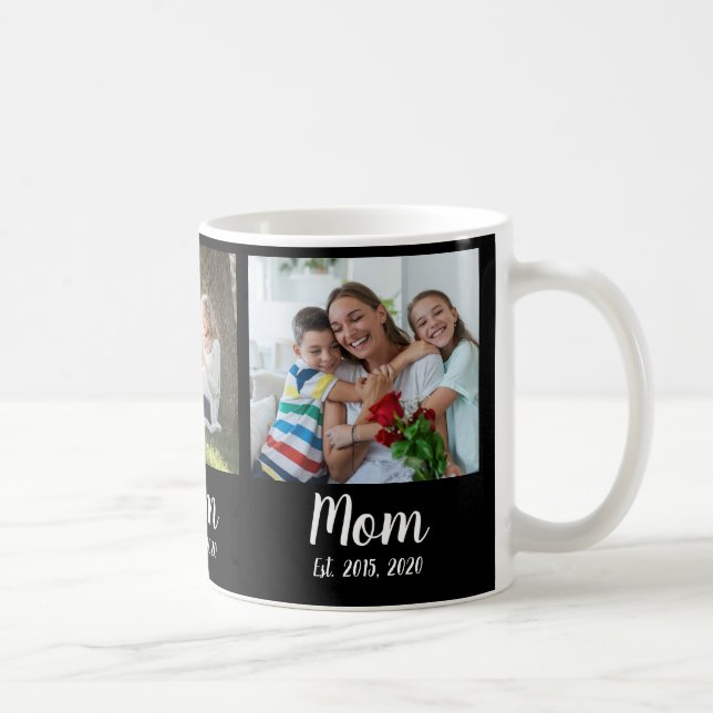 Caneca De Café Mãe Estabeleceu Roteiro Preto 3 Foto (Direita)