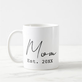 Caneca De Café Mãe Estabeleceu um Novo Roteiro Simples e Elegante