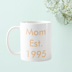 Caneca De Café Mãe Estabelecida Ano Personalizado
