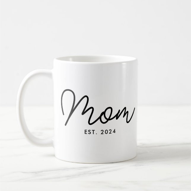 Caneca De Café Mãe Estabelecida Nova Mãe Presente (Esquerda)