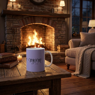 Caneca De Café Mãe Estabelecida Novo Presente de Mãe Rosto Preto
