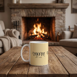 Caneca De Café Mãe Estabelecida Novo Presente de Mãe Rótulo Preto