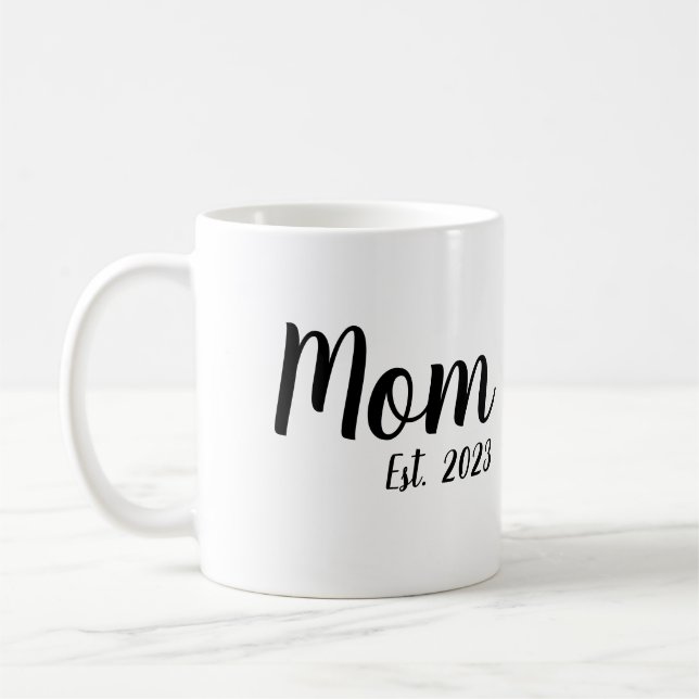 Caneca De Café Mãe Estabelecida Presente de Nova Mãe (Esquerda)