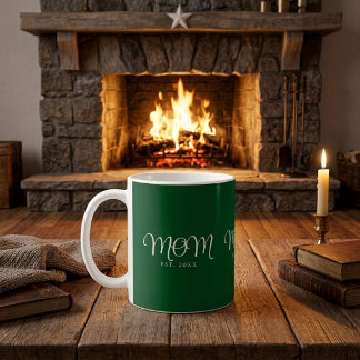 Caneca De Café Mãe Estabelecida Presente de Nova Mãe Escrito Bran