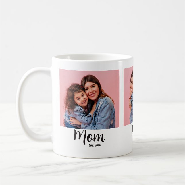 Caneca De Café Mãe Estabelecida Roteiro Preto 3 Foto (Esquerda)