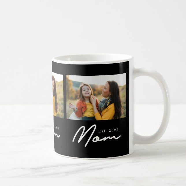 Caneca De Café Mãe Estabelecida Roteiro Preto 3 Foto (Direita)