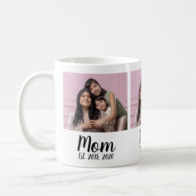 Caneca De Café Mãe Estabelecida Roteiro Preto 3 Foto (Esquerda)