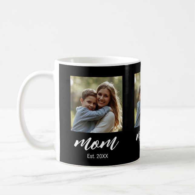 Caneca De Café Mãe Estabelecida Roteiro Preto 3 Foto (Esquerda)