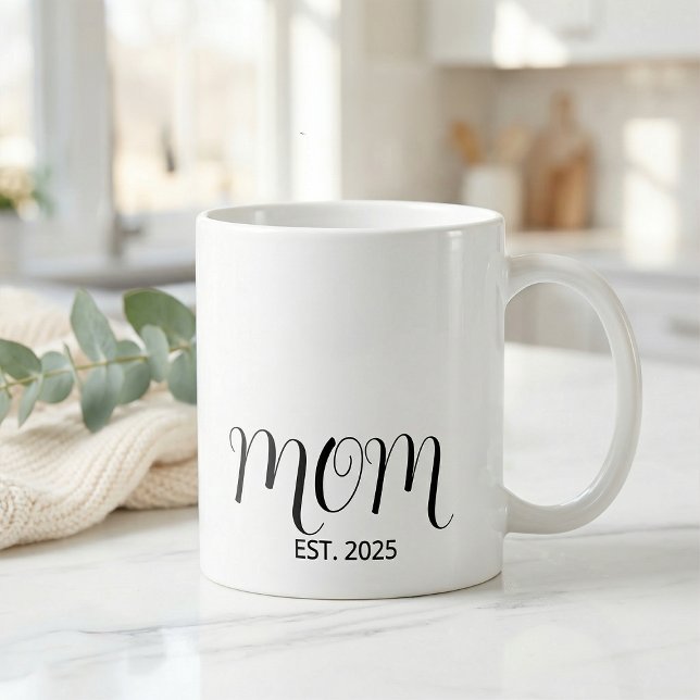 Caneca De Café Mãe Estabelecida Roteiro Preto Novo Presente de Mã (Criador carregado)