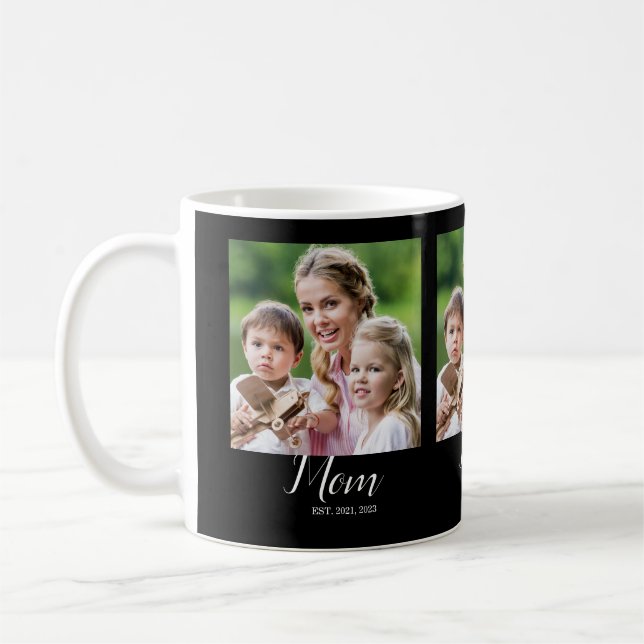 Caneca De Café Mãe Estabelecida Script Preto 3 Foto  (Esquerda)