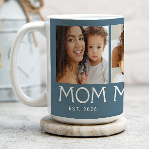 Caneca De Café Mãe Estabelecida Tipografia Azul 3 Foto