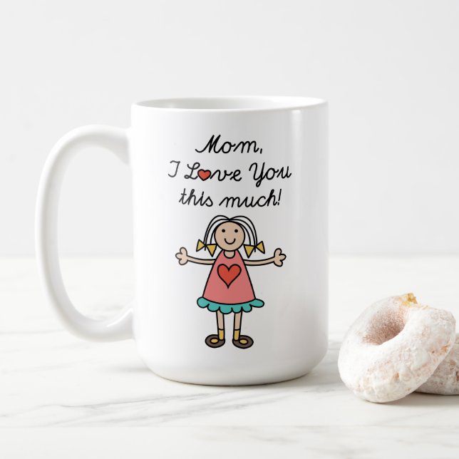 Caneca De Café Mãe Eu Te Amo Tanto (Com Donut)