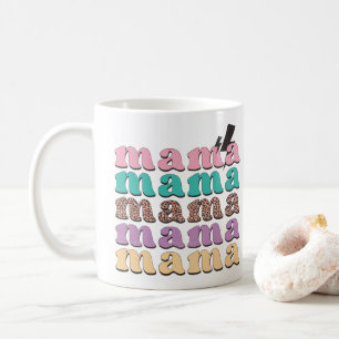 Caneca De Café Mãe Feliz dia de as mães de padrão