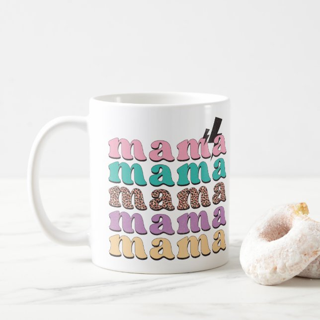 Caneca De Café Mãe Feliz dia de as mães de padrão (Com Donut)