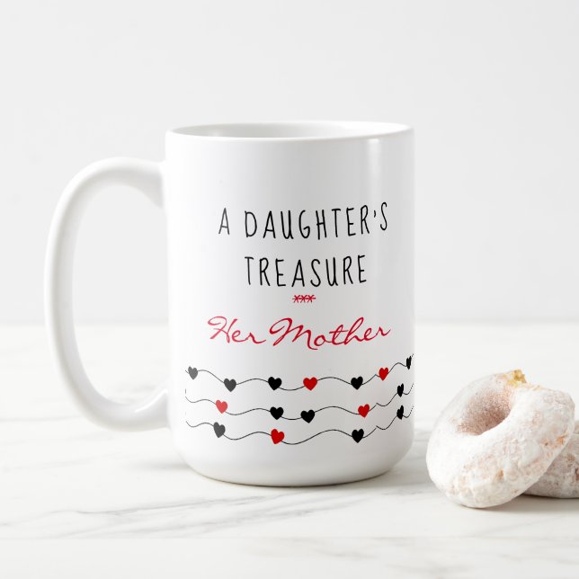Caneca De Café Mãe Filha Amor | Dia das Mães (Com Donut)