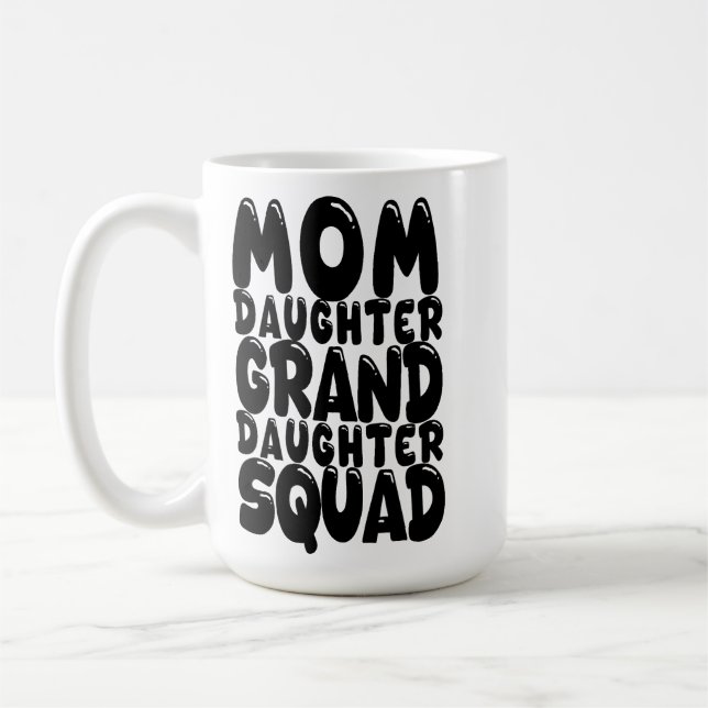 Caneca De Café Mãe Filha Avó Esquadrão Correspondente Família (Esquerda)
