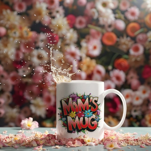 Caneca De Café Mãe Floral Urbano Grafite Mug (Criador carregado)