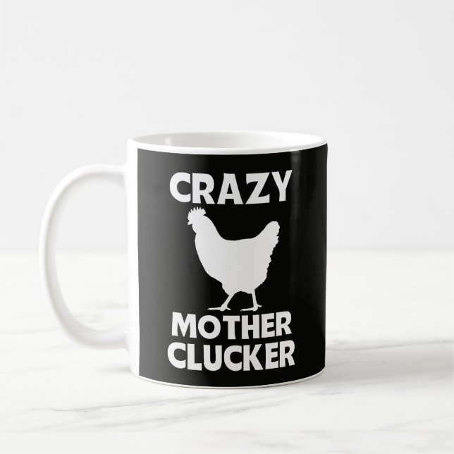 Caneca De Café Mãe Galinha Engraçada Piada de Frango (Esquerda)