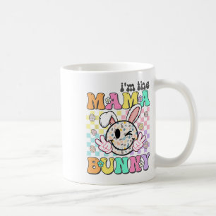 Caneca De Café Mãe Groovy Páscoa Eu Sou A Mamãe Coelhinha Família