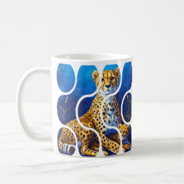 Caneca De Café Mãe Guepardo e Filhote Projeto de Vida Selvagem