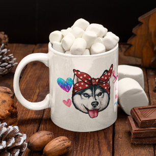 Caneca De Café Mãe husky siberiana Dia das Mães Engraçado Amante 