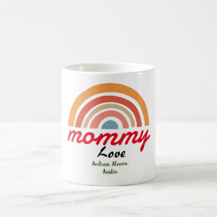 Caneca De Café mãe mamãe nomes de filhos personalização