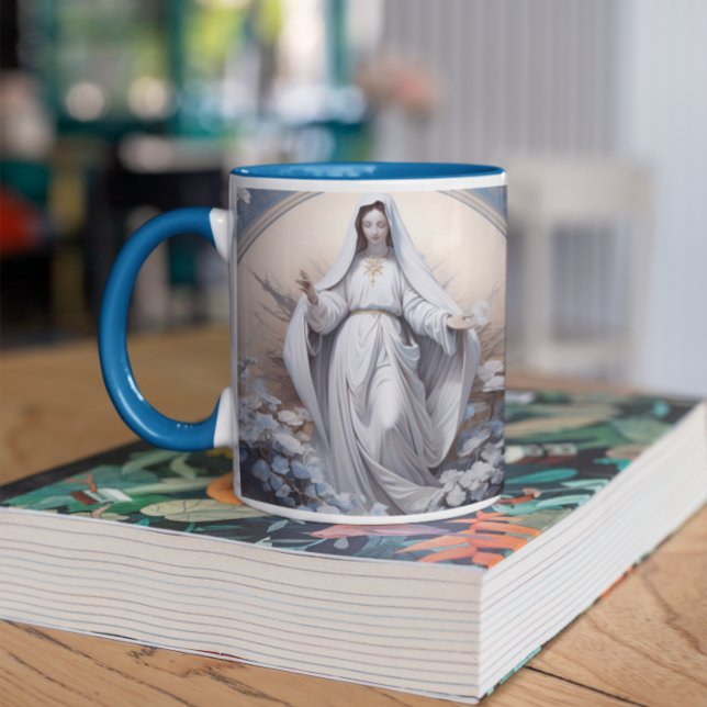 Caneca De Café Mãe Maria Bênção versão 1 (Mother Mary Blessing version 2 Coffee Mug)