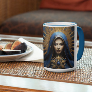 Caneca De Café Mãe Mary Rezando versão 3