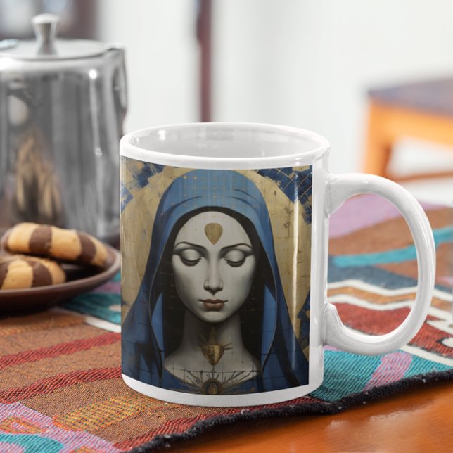 Caneca De Café Mãe Mary Rezando versão 4 (Mother Mary Praying version 4 Coffee Mug
)