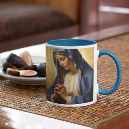 Caneca De Café Mãe Mary Rezando versão 5