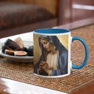 Caneca De Café Mãe Mary Rezando versão 5