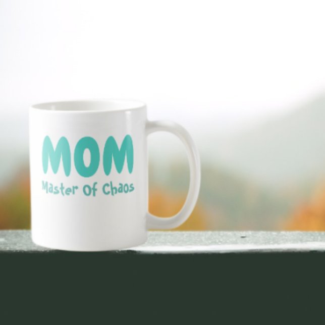 Caneca De Café Mãe: Mestre do Caos (Criador carregado)