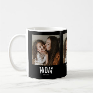 Caneca De Café Mãe Minimalista Estabelecida Preto 3 Foto