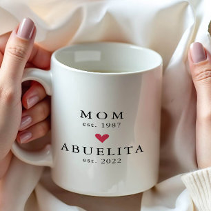 Caneca De Café Mãe Moderna   Ano Est De Abuelita. Coffee Mug