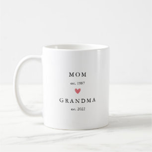 Caneca De Café Mãe Moderna Avó Ano de Fundação Café
