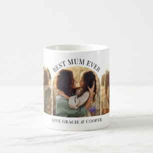 Caneca De Café Mãe moderna elegante de múltiplas fotografias