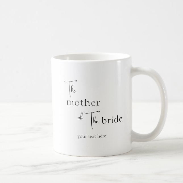 Caneca De Café Mãe Moderna Personalizada da Noiva Mug (Direita)