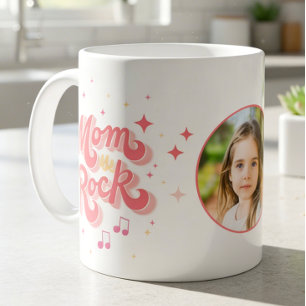 Caneca De Café Mãe Moderna Única Personalizada com Foto