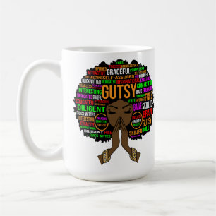 Caneca De Café Mãe negra e Gutsy mãe cristã mãe melanina