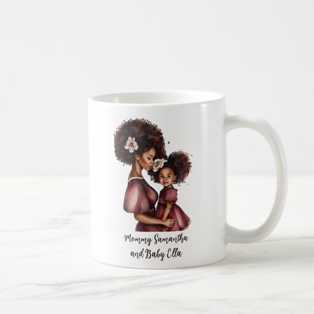 Caneca De Café Mãe negra personalizada e filha (2) (Direita)