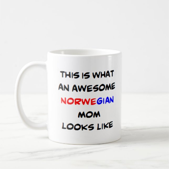 Caneca De Café mãe norueguesa, incrível (Esquerda)