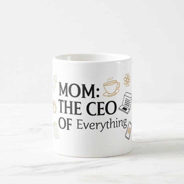 Caneca De Café Mãe: O CEO de Tudo Engraçado (Centro)