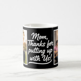 Caneca De Café Mãe Obrigada Por Aguentar Nós Dois Foto Preto