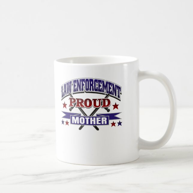 Caneca De Café Mãe orgulhosa da polícia (Direita)