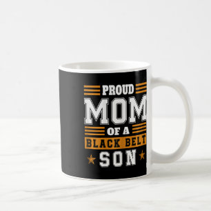 Caneca De Café Mãe Orgulhosa de Karatê Feminino Faixa Preta Filho
