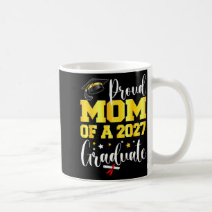 Caneca De Café Mãe orgulhosa de um formando de 2027 último dia de