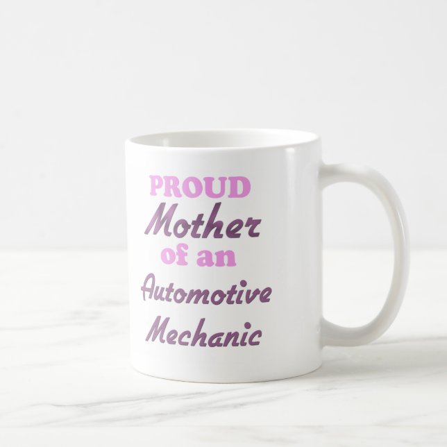 Caneca De Café Mãe orgulhosa de um mecânico automotriz (Direita)